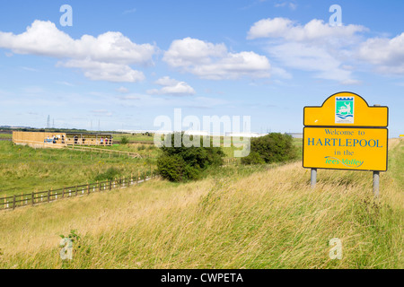 Eine Tierwelt verstecken besetzt mit der RSPB für Seehunde und Vögel am Greatham Creek Hartlepool Teesside anzeigen Stockfoto