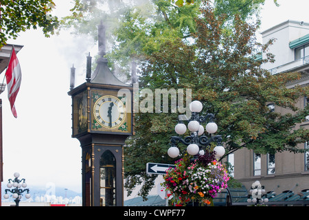 Dampfuhr in Gastown in Vancouver British Columbia Kanada Stockfoto