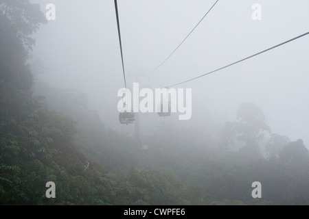 Spaß an der Genting Theme Park in Genting Highlands mit Fahrgeschäften, Restaurants und Hotels. Stockfoto