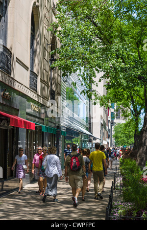 Käufer auf der Magnificent Mile, N Michigan Avenue, Chicago, Illinois, USA Stockfoto