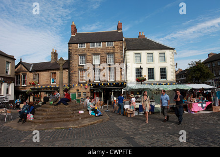 Marktplatz, Alnwick, Northumberland UK Stockfoto