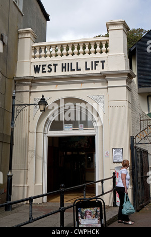 West Hill heben in Hastings die steilste Standseilbahn in Großbritannien Stockfoto