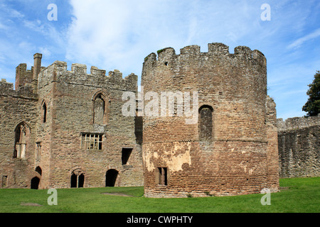 Trommel Turmburg Ludlow Shropshire England UK Großbritannien EU Europäische Union Europa Stockfoto