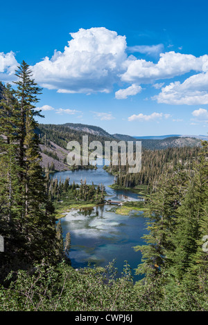 Panoramablick von Mammoth Lakes in Kalifornien. Stockfoto