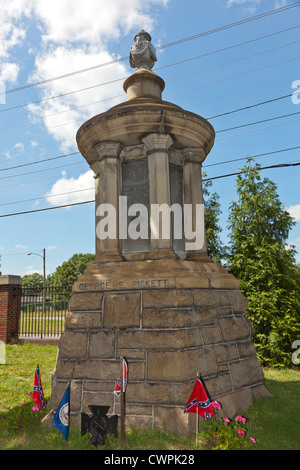 Denkmal für George E. Pickett der Konföderiertenarmee, begraben auf dem Hollywood Cemetery in Richmond, Virginia Stockfoto