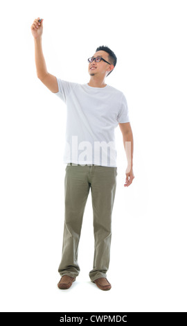 asiatischer Mann Zeichnung in Ganzkörper Stockfoto