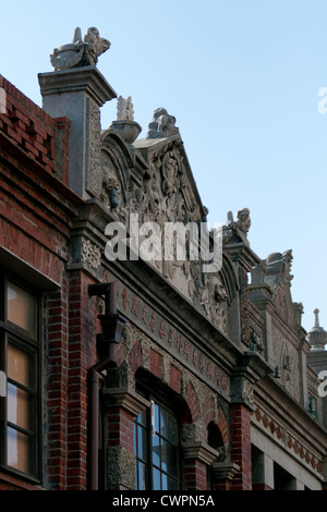 Fassade eines alten japanischen Kolonialstil-Hauses in der alten Sanxia Straße in den Sanxia Distrikt von Xinbei City, Taiwan Stockfoto