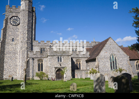 Chilham Kent England Str. Marys Kirche in das historische Dorf Stockfoto