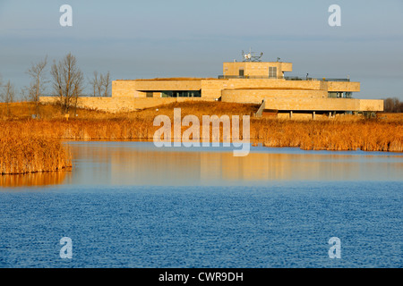 Verwaltungsgebäude am Oak Hängematte Marsh, Stonewall, Manitoba, Kanada Stockfoto