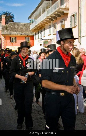 Italien, Piemont, Vigezzo Tal, Santa Maria Maggiore, Chimney Sweeper Festival Stockfoto