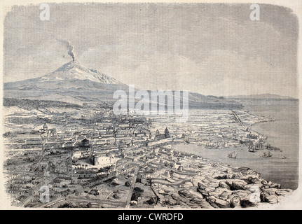 Catania, die sizilianische Stadt am Fuße des Vulkan Ätna Stockfoto