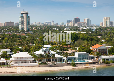 Küste und malerische Aussicht auf die Stadt von ft. Lauderdale, Florida. Stockfoto