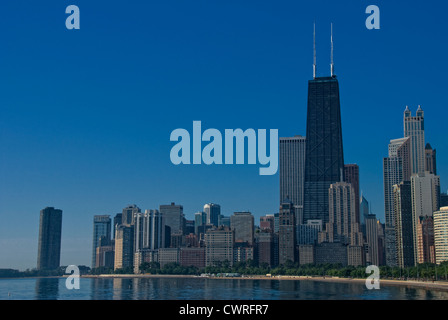 Skyline von Chicago vom Nordstrand Allee Stockfoto