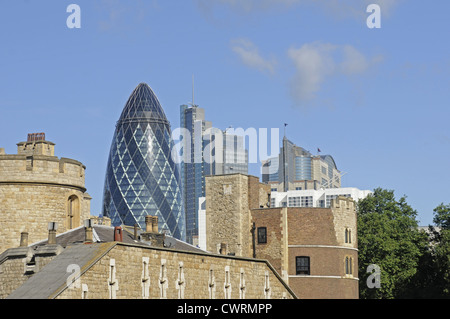 Die Gurke vom Tower of London London England Stockfoto