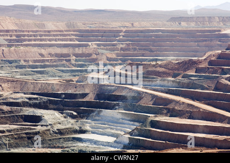 aktiven Tagebau Wüste Tagebau Bergbau für borax Stockfoto