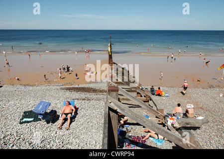 Der Strand von Sheringham, North Norfolk, England, U.K Stockfoto