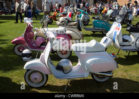 Internationale Scooter Rally Isle Of Wight Stockfoto