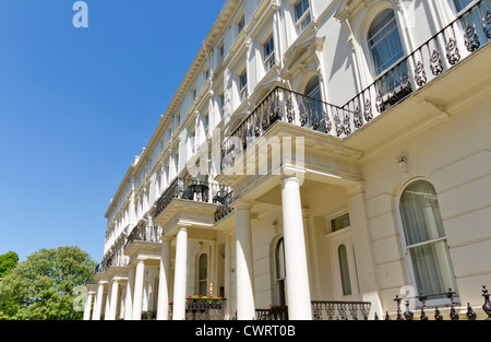 Georgische Stuck vordere Häuser in London Stockfoto