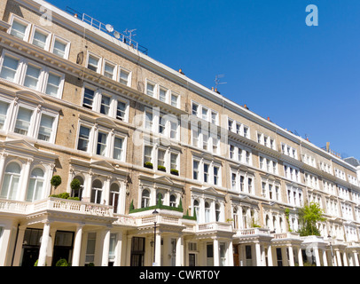 Georgische Stuck vordere Häuser in London Stockfoto