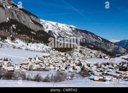 Ein Skigebiet in der Schweiz Stockfoto
