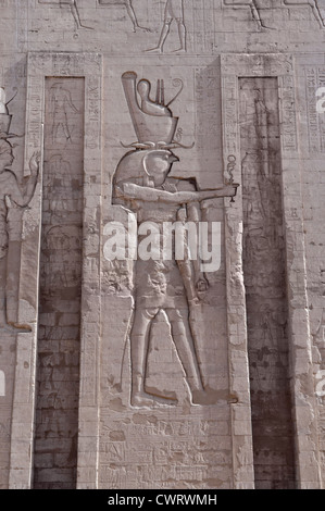 Edfu Tempel Niltal, Tempel, der Gott Horus in Oberägypten gewidmet Stockfoto