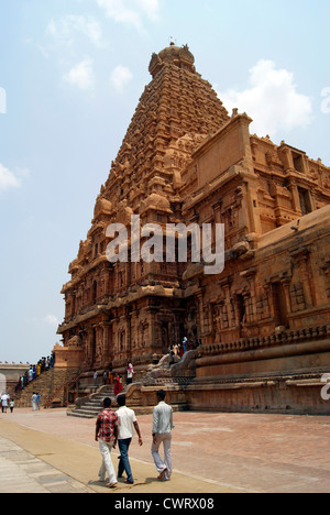 Thanjavur Tempel in Indien Brihadeeswarar Tempel befindet sich in Tamil Nadu bekannt als "Big-Tempel" und "Große lebende Chola Tempel" Stockfoto