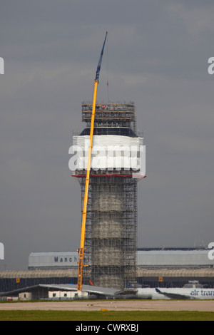 Neuer Kontrollturm Flughafen Manchester in Bauphase Stockfoto