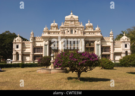 Elk201-2032 Indien, Karnataka, Mysore, Jaganmohan Palast Stockfoto