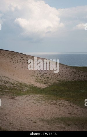 Sandy Moor, reich an Kalk, ist ein wertvolles Biotop mit seltenen Pflanzen Stockfoto