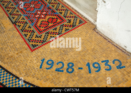 Hotel Belvedere du Rayon Vert in Cerbere, Languedoc-Roussillon,France.Detail Eingang. Stockfoto