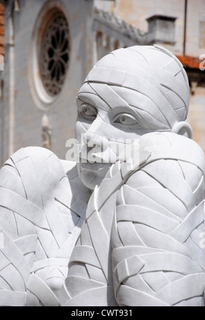Jährliche Skulptur-Installation in Pietrasanta, Toskana Stockfoto