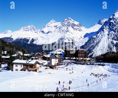 Europa. Schweiz. Schweizer Alpen. Blick von Arosa. Stockfoto