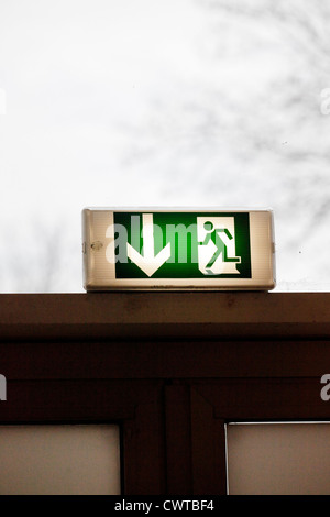 Notausgangsschild Stockfoto