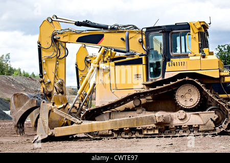 Baumaschinen Neu Autobahn in Deutschland Stockfoto