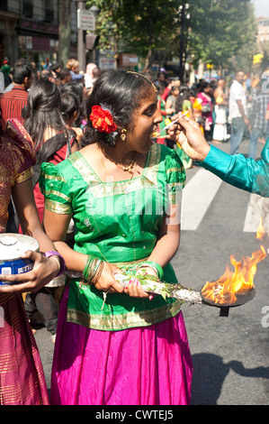 Paris, Frankreich - September 20120 - Ganesh Festival Feier Stockfoto