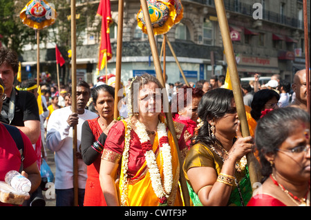 Paris, Frankreich - September 20120 - Ganesh Festival Feier Stockfoto