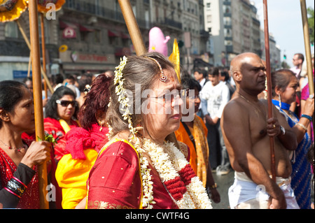 Paris, Frankreich - September 20120 - Ganesh Festival Feier Stockfoto