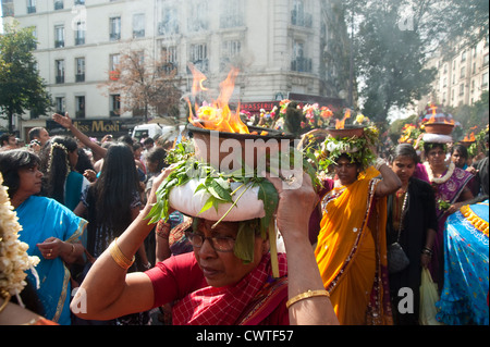 Paris, Frankreich - September 20120 - Ganesh Festival Feier Stockfoto