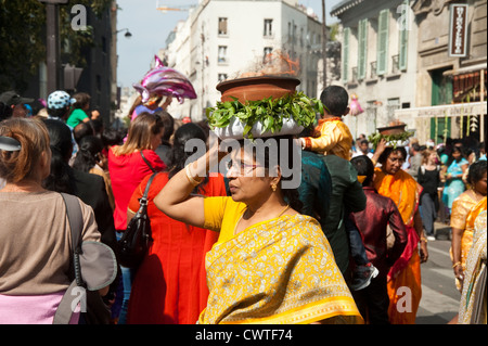 Paris, Frankreich - September 20120 - Ganesh Festival Feier Stockfoto