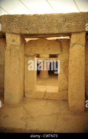 Malta, Hagar Qim Tempel, vorgeschichtlichen Megalith Stockfoto