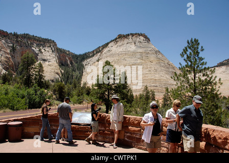 Checkerboard Mesa im Zion Nationalpark im Südwesten von Utah Stockfoto