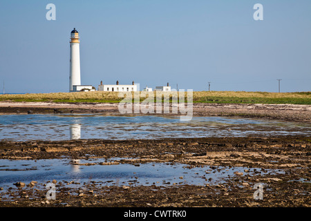 Leuchtturm in Scheunen Ness in der Nähe von Dunbar, East Lothian, Schottland. Stockfoto