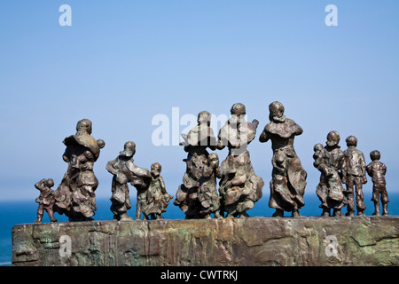 Denkmal für die 1881 Angeln Katastrophe im Cove, Scottish Borders, Schottland. Stockfoto