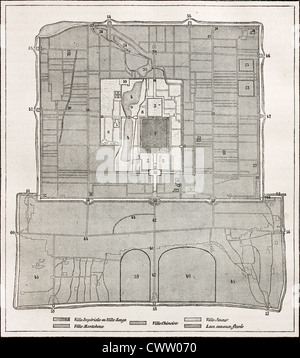 Alten Beijing plan Stockfoto