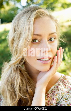 Schönheit-Porträt einer Frau Stockfoto
