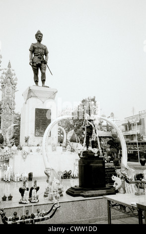 Die Statue von König Mengrai oder mangrai in Chiang Rai in Thailand in Südostasien Fernost reisen Geschichte Historisches Ferienhaus Urlaub Stockfoto