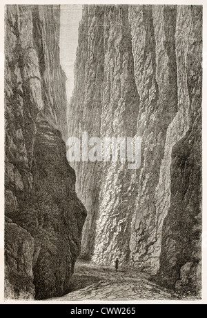 Hollental alte Ansicht (Valeey Hölle), Schwarzwald, Deutschland Stockfoto