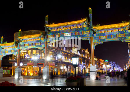 Nachtansicht der Straße von Peking, china Stockfoto