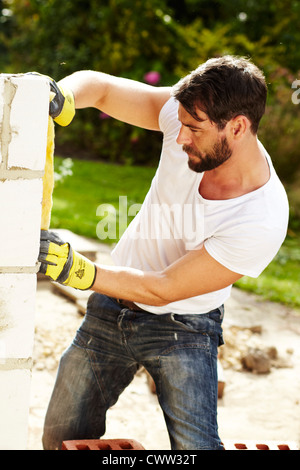 Baumeister bei der Arbeit Stockfoto