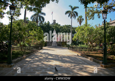 Monumento (Denkmal), Carlos Manuel de Céspedes der erste kubanische Präsident nach der Unabhängigkeit, Plaza de Armas, Vedado, Havanna, Stockfoto